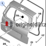Peugeot 207 zadní víko 8701X8