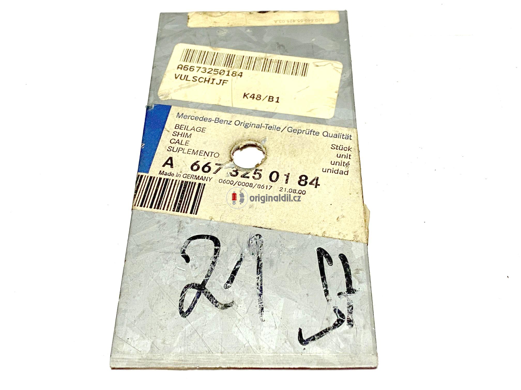 MB MERCEDES BENS A6673250184 ORIGINÁLNÍ PRUŽINOVÁ  DISTANČNÍ VLOŽKA   OE: 6673250184 NOVÉ